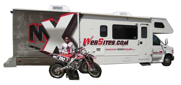 fun mover, motocross rv, toy hauler, dirtbike rvs, custom fun mover, fun mover water tank, fun mover parts, kxf 250f parts, custom motocross graphics